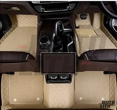 7D Car Floor Mats - Beige