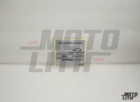 DATA PLATE FORTYRE PRESSURE
