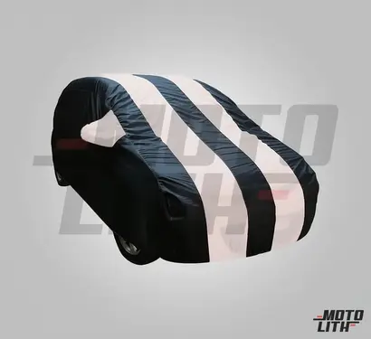 Stylish White Stripe Car Body Cover