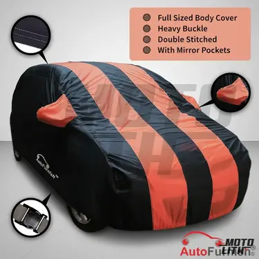 Stylish Orange Stripe Car Body Cover
