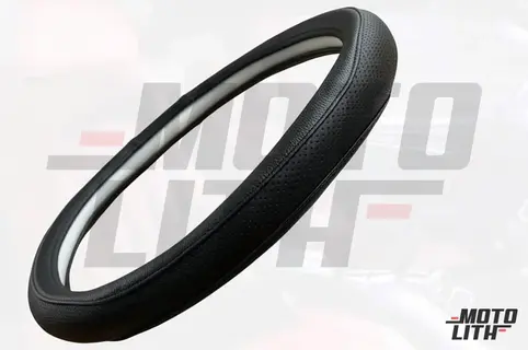 15 Inch - Universal Steering Wheel Cover (Black)