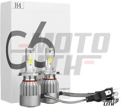 H4 36W White LED Headlight Kit (Set of 2)